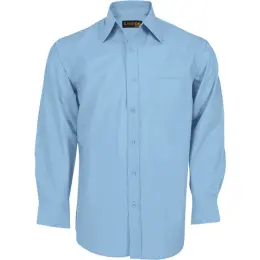 Sky Blue Mens Basic Poly Cotton Lounge Long Sleeve